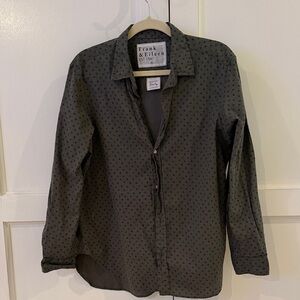 Frank & Eileen olive and charcoal star cotton XL Shirt